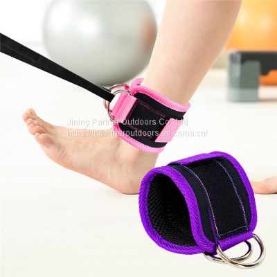 Custom Workout Ankle Straps for Cable Machines Double D-ring