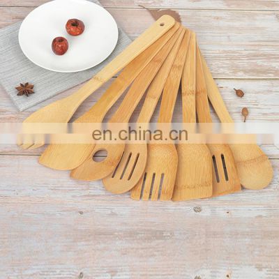 Customized Unique Design High Quality Kitchen Bamboo Spatula Utensils Set