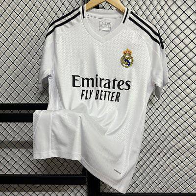 Real Madrid jersey 24-25 home short sleeved T-shirt football jersey Mbappe size 5 Beckham adult DIY customization