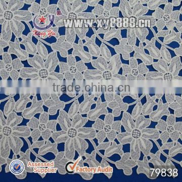 embroidery white cotton lace material for sale