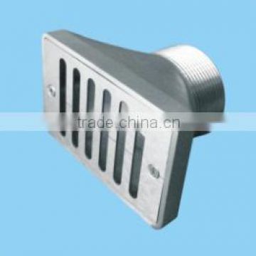Stainless steel swimming pool gutter drains