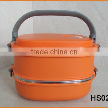 HS021 Plastic And Stainless Steel Combination Lunch Box