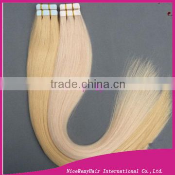 100% european tape hair extension virgin tape blond human hair cheap