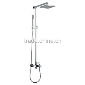 High Quality Brass Square Shower Set, Polish and Chrome Finish, Wall Mounted