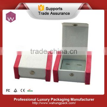 Customized leather cufflinks boxes packaging