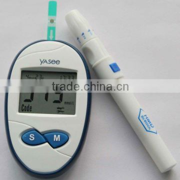 home&hospital use blood glucose meter/blood glucose monitor/blood sugar testing equipment Yasee
