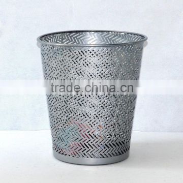 Office Stationery Metal Mesh Round waste bin Large Trash Can