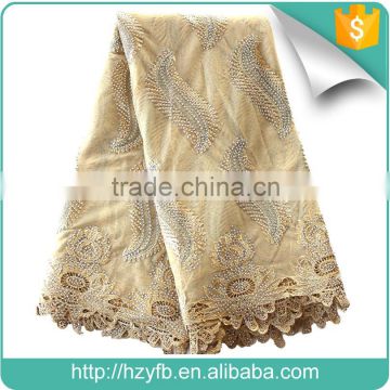 New designs lace factory in china high quality beaded lace fabric net embroidered wholesale french lace for women dress