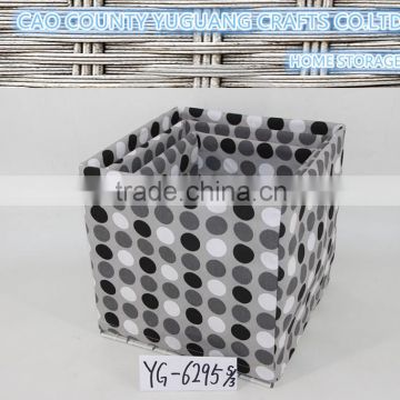 rectangular set of 3 cute cotton fruits flower basket with metal rack