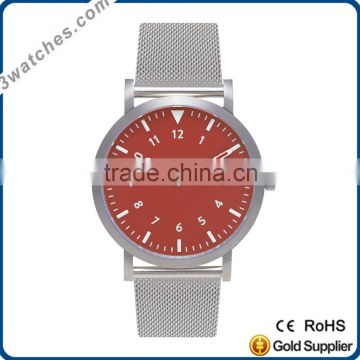 brand new mesh watch wristwatches alloy case watch quartz watch waterproof steel mesh strap alloy watches