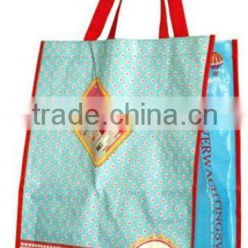 2016 customized custom Fashion promotional pp woven shopping bag