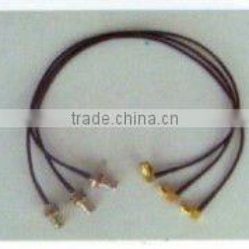 cable assembly, jumper cable, pigtail, TNC female to SMA male right angle with RG174