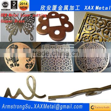 XAX08LC OEM ODM custom copper brass brone cu metal CNC laser cutting manufacturer                        
                                                Quality Choice