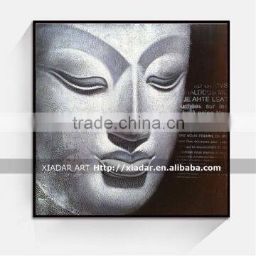 handmade modern art buddha face abstract oil painting for living room
