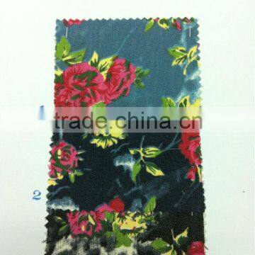 cotton spandex denim printed fabric:P6480-D13081321