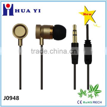 high quality Bass Metal Earphone In ear For MP3 or PC phone