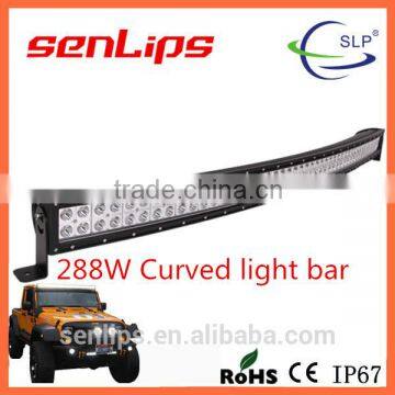 Top quality Epistar led chip light bar 288W Curved waterproof led light bar for 4x4 offroad snowmobile