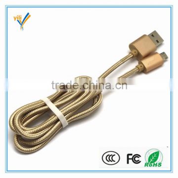 High quality cable roll Nylon Micro USB 3.0 data charging Cable