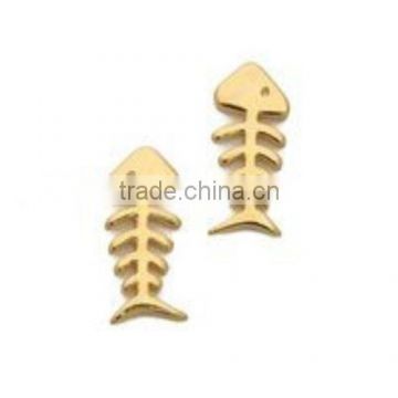 Stainless Steel newest style for fish skeleton design earring