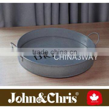 galvanized service tray