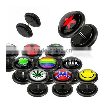 fake ear plugs/tapers body jewelry piercing manufactures