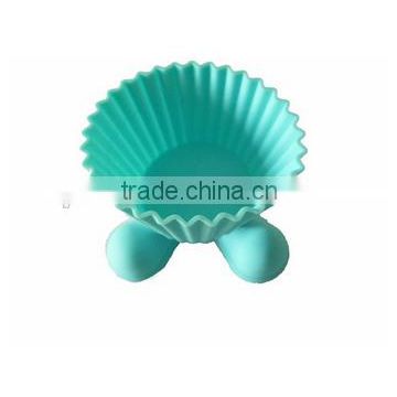 silicone cup cake mould with feet