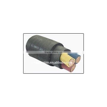 Copper conductor rubber jacket cable