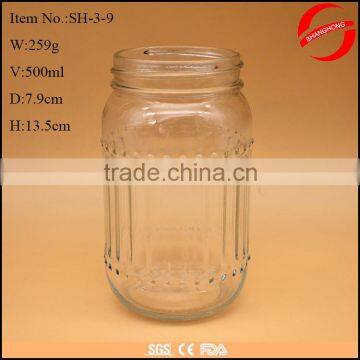 500ml customized glass jar with screw top lid