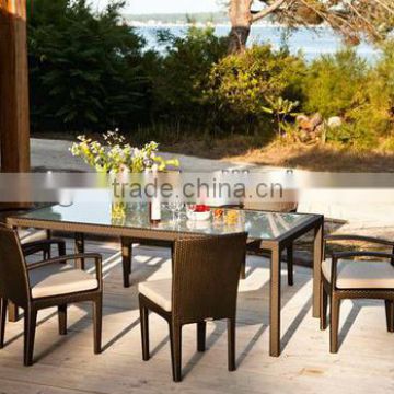 2017 Trade Assurance Hot Sale New Design all weather outdoor pe rattan simple table set for garden