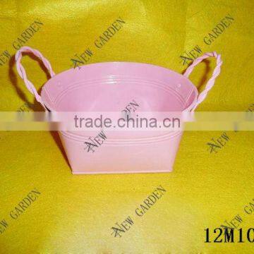 decorative metal plant pots with two ears for sale wholesale