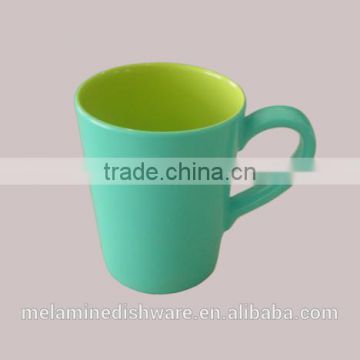Two tone melamine drinking cup,melamine cup with handle
