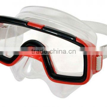 100% PC lens glass diving mask colors frame underwater mask