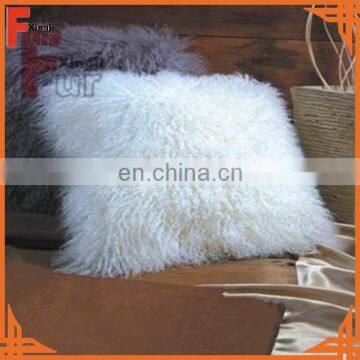 Top quality tibet lamb fur naural Mongolian lamb fur pillow