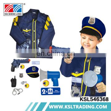 Good design high quality shantou kids police costume with props