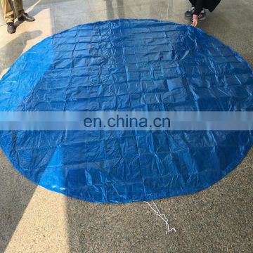 Circular 100gsm light duty PE tarp for protection round swimming pool