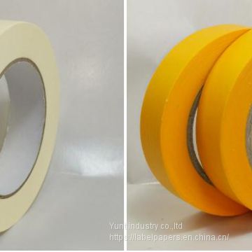 Length 50M Heat resistant high temp paint protection orange color cheap decoration China washi paper masking tape