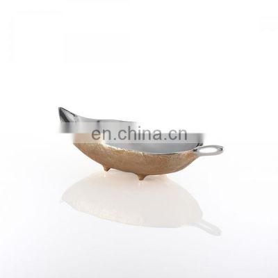 leaf gold & silver luxury bowl