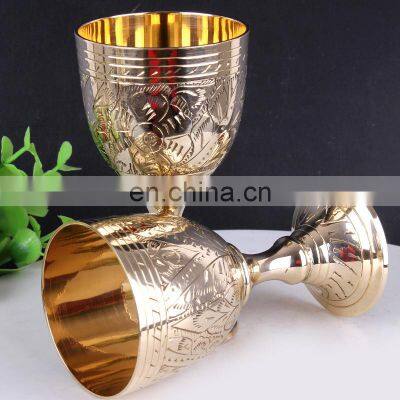 Latest Special Portable Fancy Customized Long Stem Metal Unbreakable Wine Glasses
