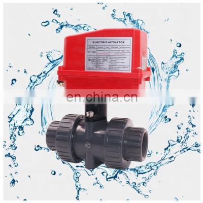 motorized ball vavle CTF-002 Industry motor operated control valve electric ball valve 220V with UPVC body DN25 DN32 DN40 DN50