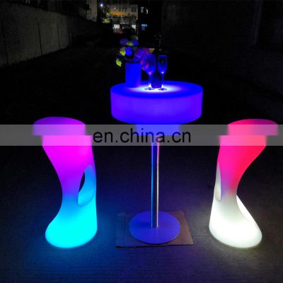 Gold stainless steel light up cup shaped led bar cocktail table led chairs bar tables bar stools nightclub furniture
