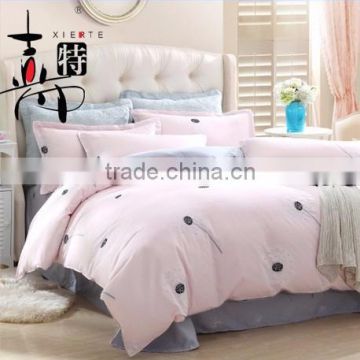 Hot sale wholesale plain design 100% cotton home use bedding set