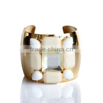 New 2015 brand fashion white wide crossfit braceletes pulseiras Bohemia crystal bracelets & bangles from india wholesale bijoux