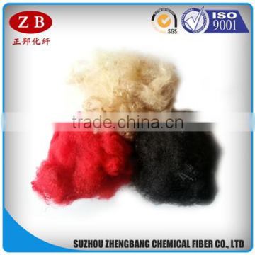 cheap dope dyed 1.4d 38mm recycled polyester staple fiber price