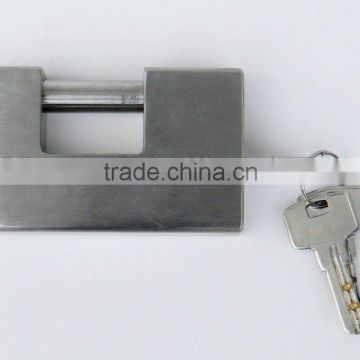 High security brass rectangular padlock