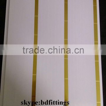 high quality mirror glossy gold silver three lines pvc panel false ceiling panel