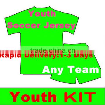 2016 Thai quality Short Sleeve Youth soccer jersey Sport Wear kit Free shipping to Russia