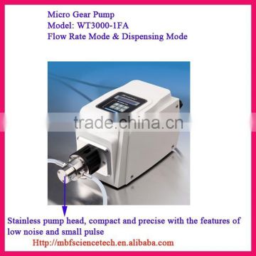 Micro Gear Pump, Model: WT3000-1FA, Flow Rate Mode and Dispensing Mode, Deliver high pressure and high temperature liquid