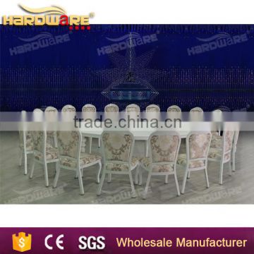 different shapes gold stainless steel MDF half round wedding table