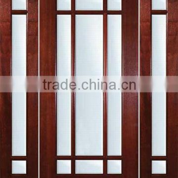 Full Lite Glass Wooden French Doors Design With Side Lite DJ-S9012ST-1