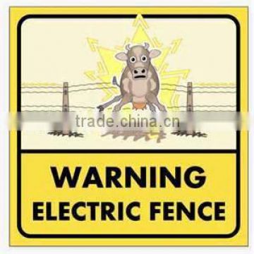 UV Flatbed Print Custom Full Colour High Quality Electric Fence Warning Sign